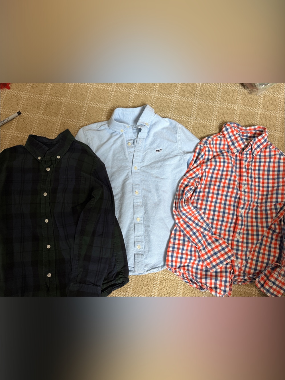 Three Preppy Boys Button Down Shirts